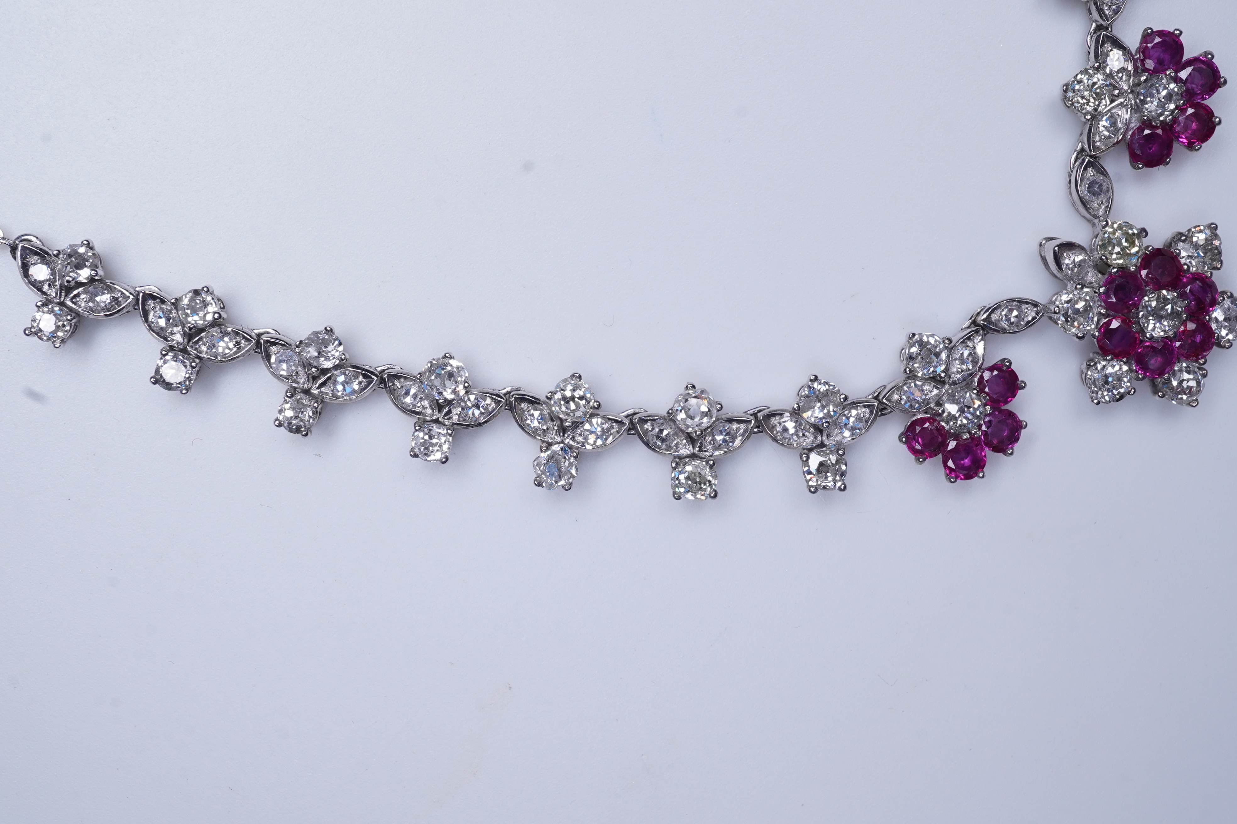 A ruby and diamond necklace